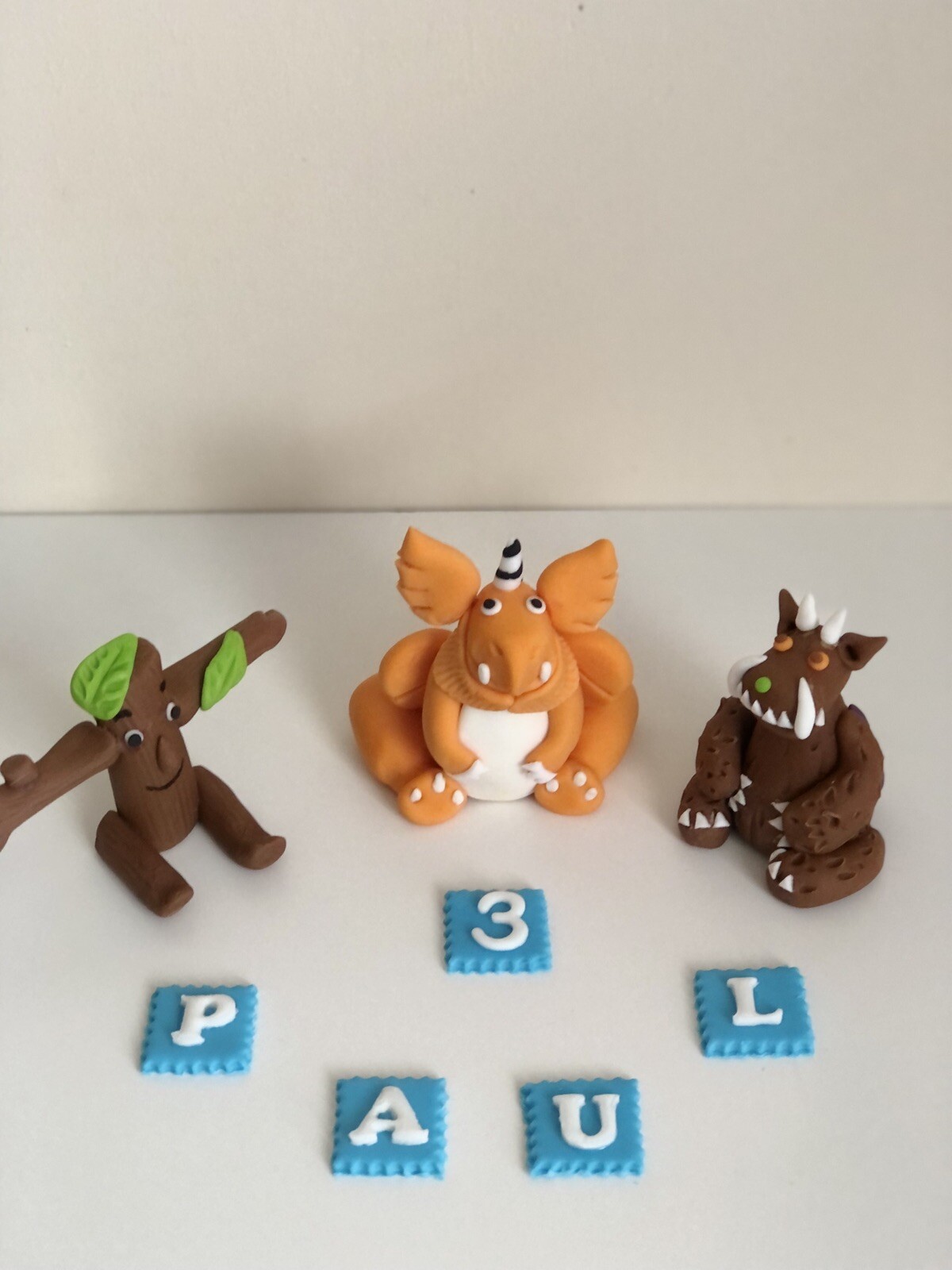Unofficial Gruffalo Zog Stickman personalised birthday cake topper