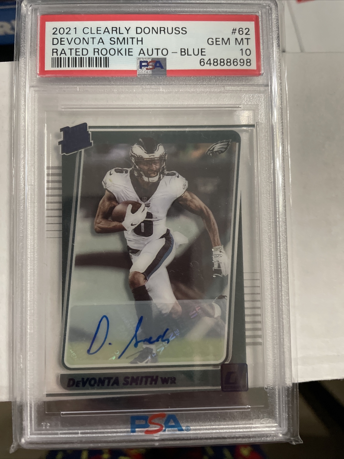 DeVonta Smith Panini Clearly Donruss #62 Blue