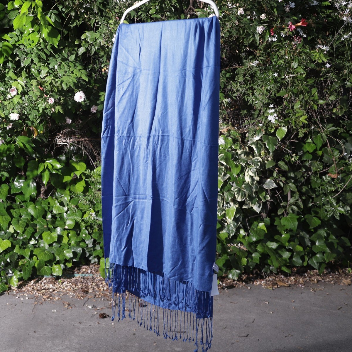 NEW 100% Rayon Lightweight Summer Shawl Scarf Cobalt Blue 87