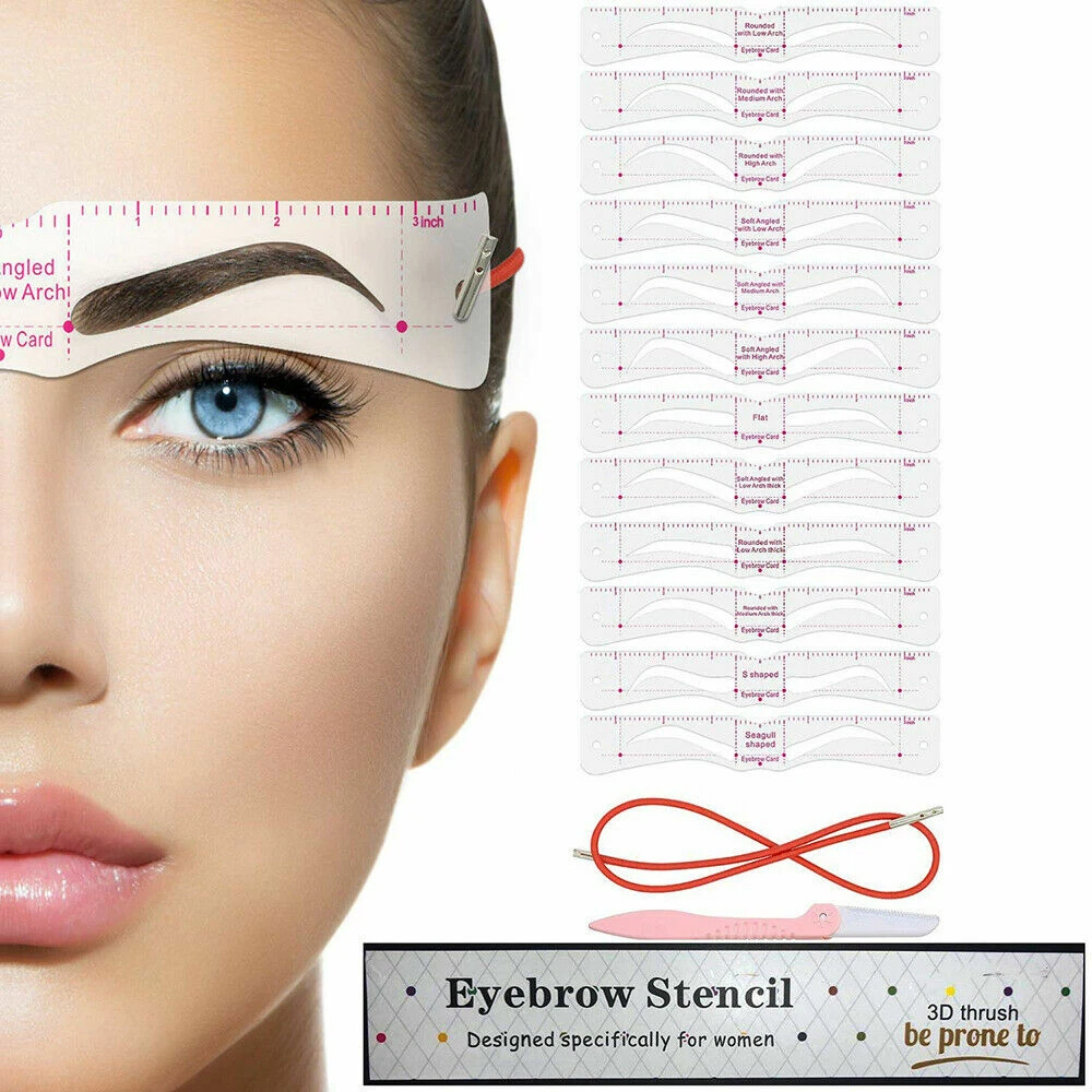 Soft Angled Eyebrow Stencil