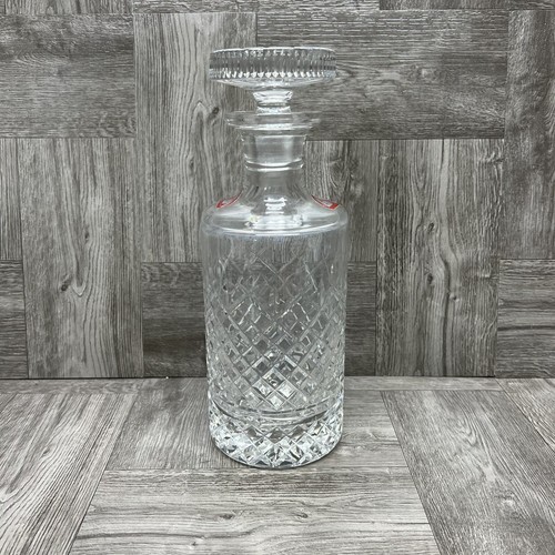 Vintage ASTRAL Joan Spirits Round Full Lead Crystal Decanter w/Stopper Handsome - Picture 9 of 18