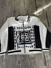 Vintage, 90s, Lavon by Cheerful Corp Black, and White Windbreaker Size Large