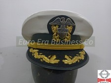 US Navy Officer Peaked Cap, US Navy Commander captain Rank Cap Repro In All Size