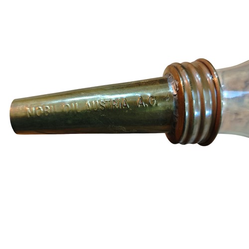 Alte Öldose GARGOYLE Mobiloil Glasflasche Ausgießer Motoröl Tankstelle Ölkanne - Bild 9 von 9
