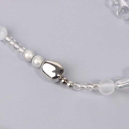 Y2k Clear Bear Phone Lanyard Beaded Chain Bracelet Phone Lanyards Wrist Strap - Zdjęcie 3 z 11