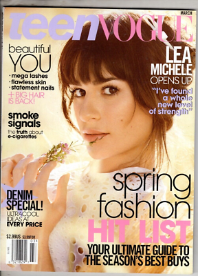 Teen Vogue March 2014 Lea Michele Sarah Hyland Bethany Mota Maia Mitchell  Misty