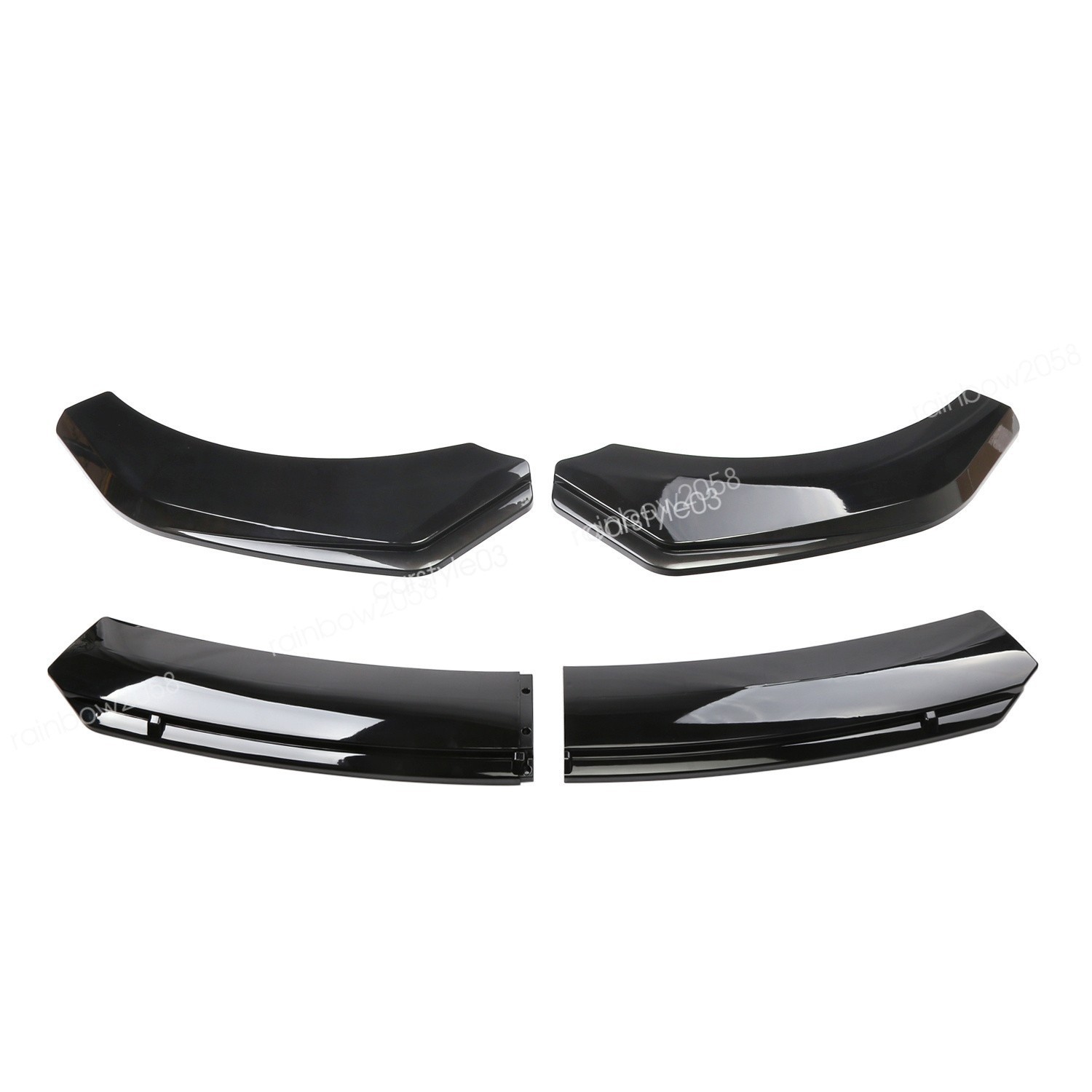 For Aston Martin DBS Black Car Front Bumper Lip Chin Splitter Spoiler Body Kit