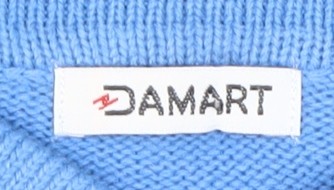 Damart Damen Pullover Pulli blau, Kragen, M - Bild 3 von 12