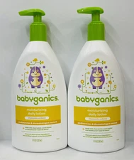 Babyganics Moisturizing Daily Lotion Chamomile Verbena Shea Coco 17 OZ (2 PACK)