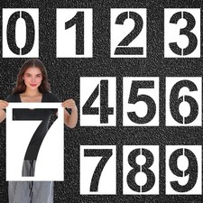 18-Inch Large Number Stencils Set 0-9 for Address Pavement and Spray Painting