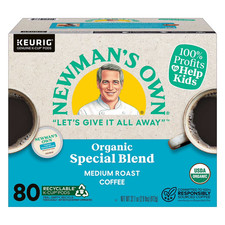 Newman's Own Organics Coffee Special Blend Medium Roast K-Cup Pod 80 Count