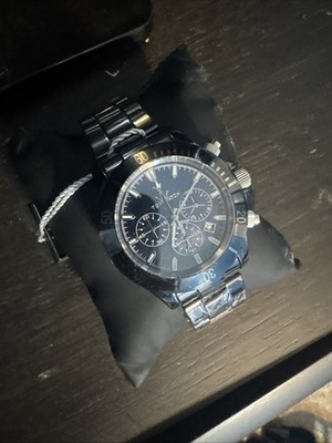 ToyWatch LCC04BK Watch Black Ceramic Chronograph 41mm Wrist Watch New