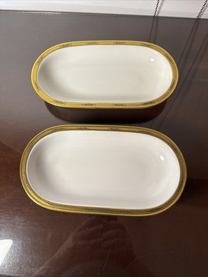 RARE Hutschenreuther 76444 Juwel Set Of 2 Oval Relish/celery Dishes Nvr Used