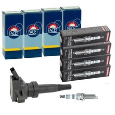 4x FACET Zündspulen + Zündkerzen Satz für HYUNDAI I30 KIA CEED PROCEED XCEED 1.4