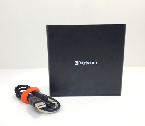 Verbatim 98938 External Slimline CD/DVD Writer USB 2.0 with Cable - Black TESTED - 第 1/4 張圖片