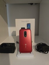 Doro 6820 Big Button Phone 4G Unlocked Red excellent condition. used twice