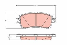 TRW Bremsbelagsatz Scheibenbremse GDB2176 für KA TK FK UK FORD 3 VCT TDCi