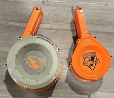 Lot 2 Nerf N-strike Elite 35 And 15 Round Drum Magazine Orange Genuine Nerf