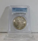 $175 VALUE!  GOLD SHIELD!  1890-P  MORGAN Silver Dollar, PCGS MS-64!