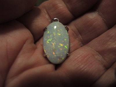 Australian Solid White Opal Pendant