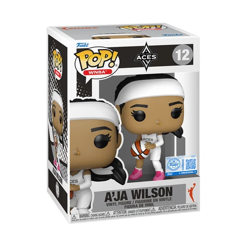 Funko POP! A'ja Wilson WNBA Aces Exclusive Heroine Jersey Figure 12 + Protector