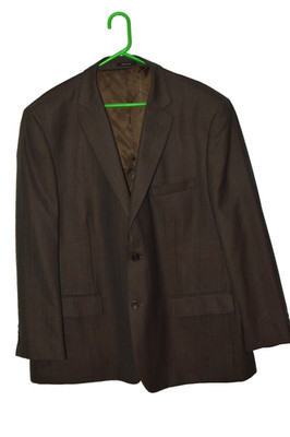 52R 52 Regular R Joseph & Feiss Gold Green Herringbone Tweed Suit Jacket BLazer