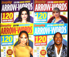 4 ARROW WORD PUZZLE BOOK ARROWORDS 480 PUZZLES EVERYDAY MAGAZINES 165-168 NEW