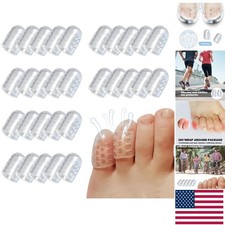 Breathable Gel Toe Covers - 30 Pcs for Comfortable Walking  Blister Protection
