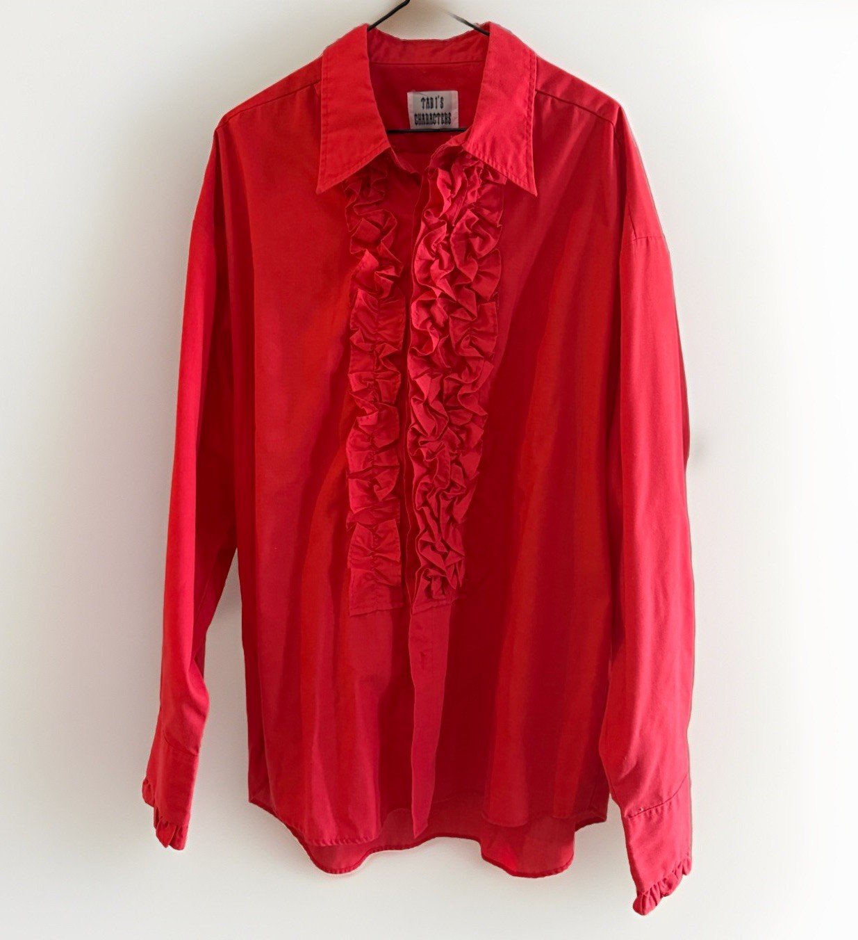 TABI’S Characters Red Ruffled Button Front Shirt … - image 2