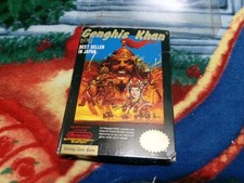 #1055 Genghis Khan (Nintendo NES) Complete in Box w/ Poster CIB