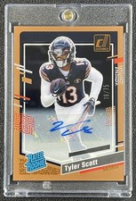 TYLER SCOTT 2023 PANINI CLEARLY DONRUSS #89 RATED ROOKIE AUTO ORANGE RC 19/75