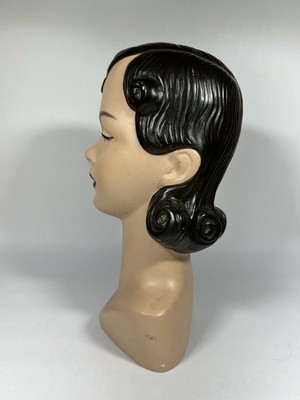 Vintage-Style Mannequin Head Display Bust 2005 Benefit Cosmetics Display