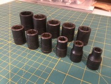 Snap-on 9 Drive Sae Shallow Impact Sockets 1in 78 316 1116. 58 716 38 Snap-on 9 Drive Sae Shallow Impact Sockets 1in 78 316 1116. 58 716 38
