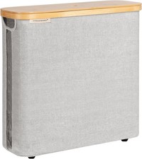 Large Toilet Paper Storage W/ Bamboo Lid Toilet Paper Holder Basket Up to 12