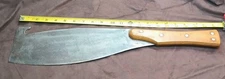 Vintage COLLINS Tobacco, Sugarcane Machete, W/ Bolo Hook, And Wood Scales