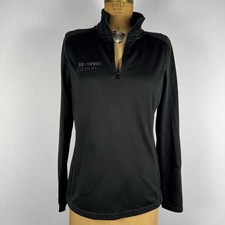 The North Face Women s M Black 1/4 Zip Pullover Long Sleeve Fleece Jacket Logo