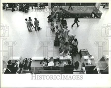 1981 Press Photo TWA Counter Line OHare Airport - RRV43961