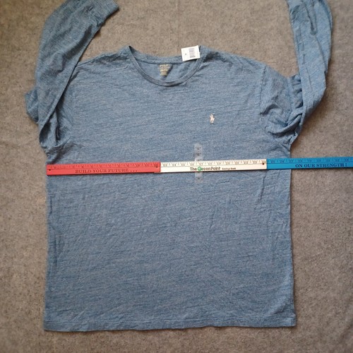 Polo Ralph Lauren T Shirt Mens XXL Delta Blue Crew Neck Long Sleeve Cotton NWT - Picture 4 of 14