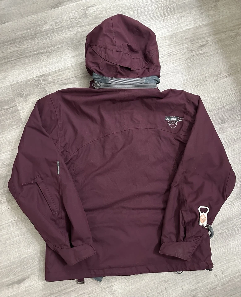 Ride Snowboards Cell Ten Series.Hooded Jacket Women's XL Multi Pockets-Burgundy - Image 3 of 4