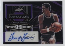 2024 Leaf Metal Sports Heroes Purple Shimmer 4/4 George Gervin Auto HOF 0c3