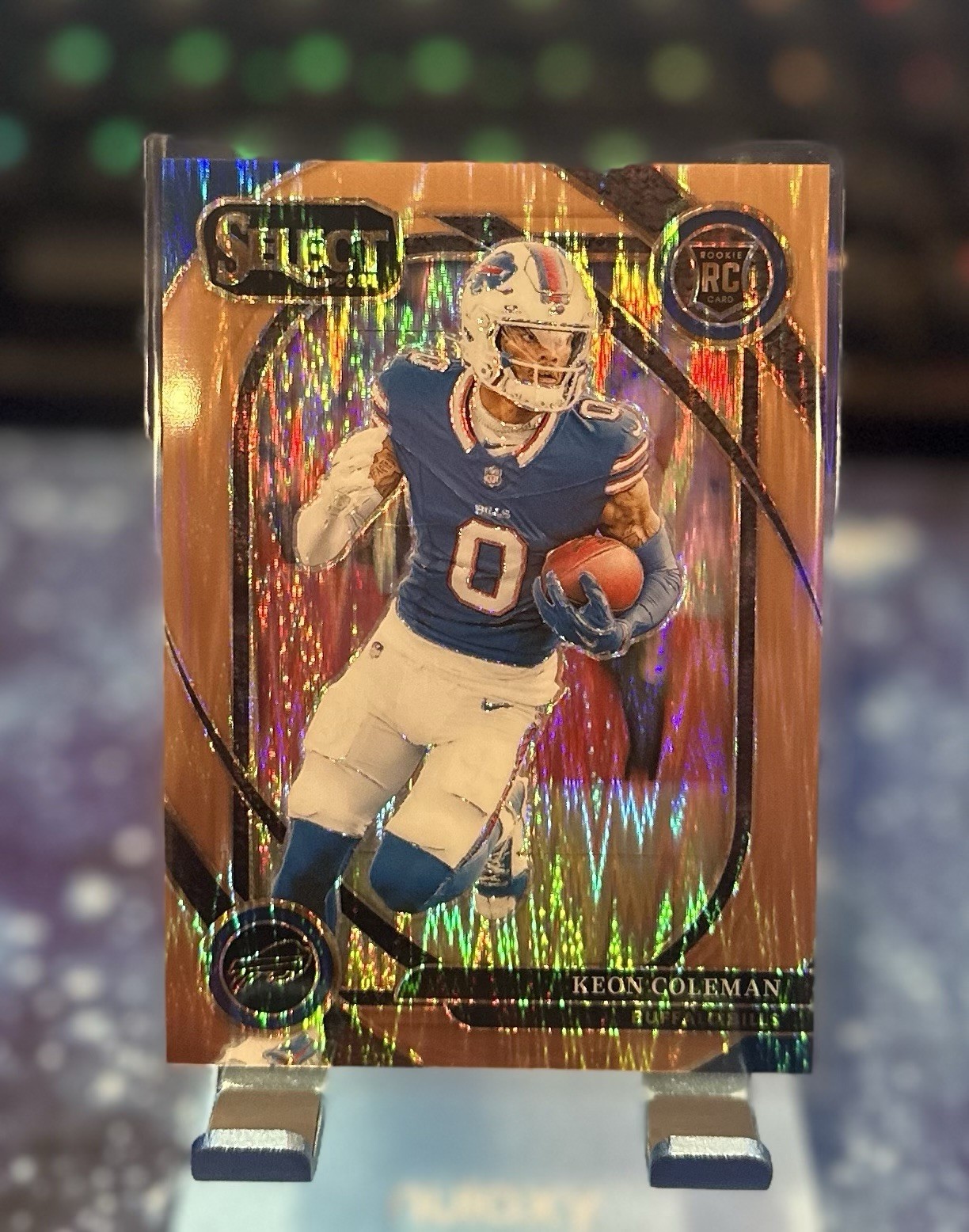 2024 Panini Select - Club Level Keon Coleman #280 Copper Shock Prizm /299 (RC)