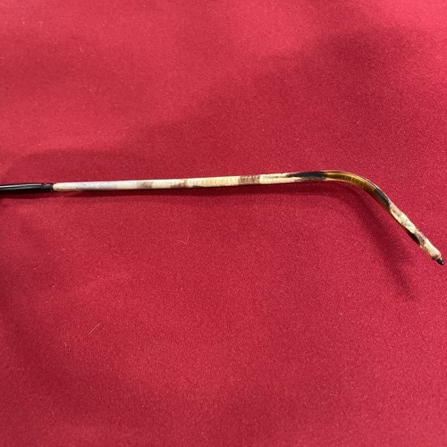 Vintage Giorgio Armani Schwarz Metall & Heller Marmor Gestell Runde Brille - Bild 7 von 10