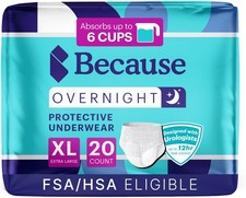 Because Overnight Absorbency Pull Ups - Adult Disposable Incontinence Underwea