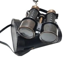 Nautical Brass Binocular Marine Antique Monocular With Leather Box