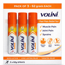 Volini Spray 62g External Muscle  Joint Comfort Support Pack of 3 free shipping