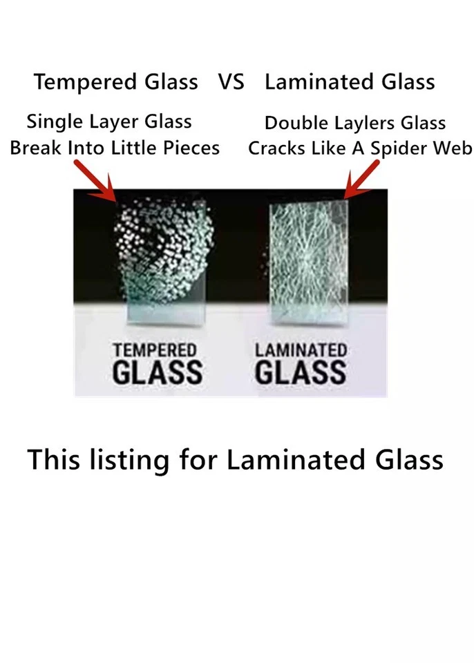 Fits 2010-2016 Cadillac SRX Passenger Right Front Door Window Glass Laminated - Image 2 of 4