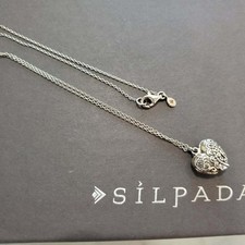 Silpada 925 Sterling Silver Heart Lockbox Necklace N2719