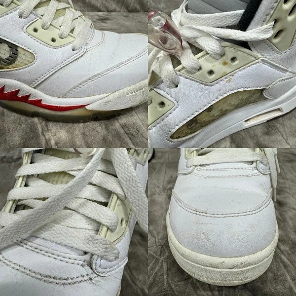 Nike Air Jordan 5 Retro X Supreme Blanco 824371-101 Para hombres US9.5 Sin Caja Bueno -2 Foto 4 de 4