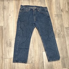 505 Levi's Men's Blue Medium Wash Denim Regular Fit Straight Jeans