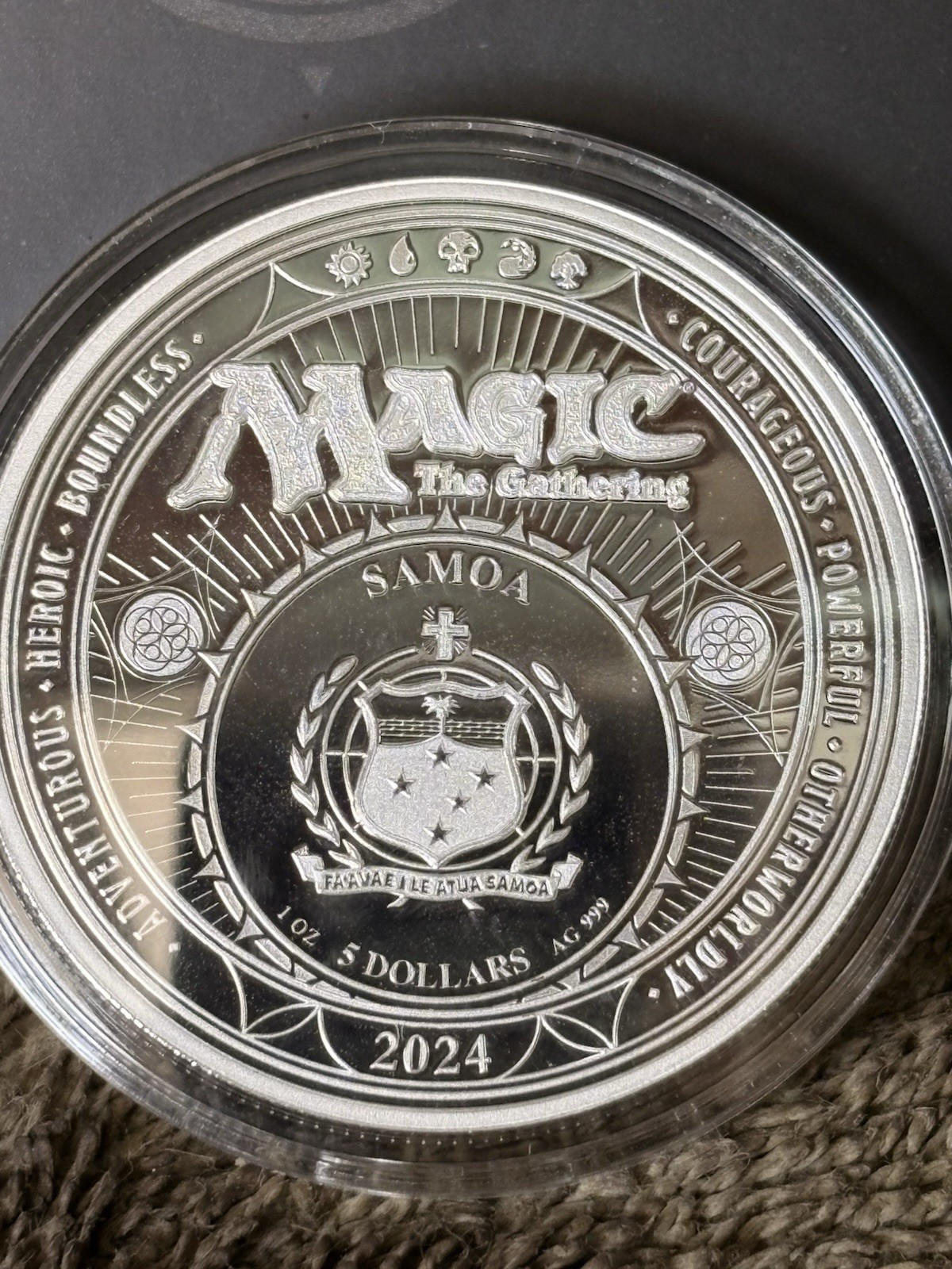 2024 Samoa Magic The Gathering Black Lotus Beta 1oz Silver Coin view 7